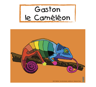 WalliKids posters de jeux pour enfants - Gaston le caméléon