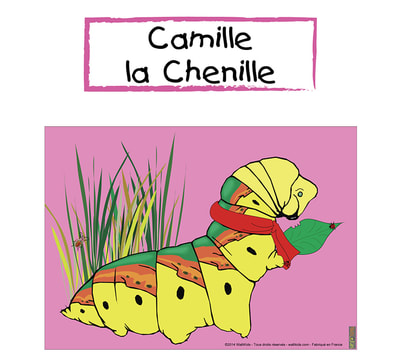 WalliKids posters de jeux pour enfants - Camille la chenille