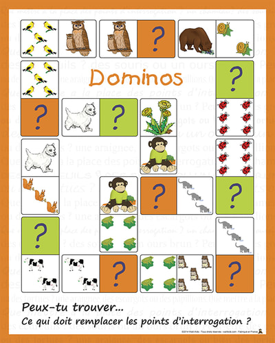 WalliKids posters de jeux pour enfants - Dominos