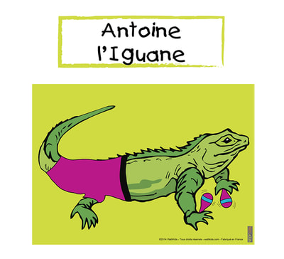 WalliKids posters de jeux pour enfants - Antoine l'iguane