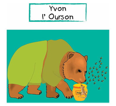 WalliKids posters de jeux pour enfants - Yvon l'ourson