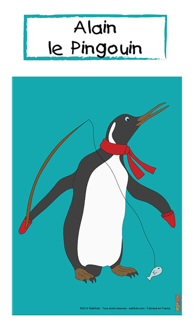 WalliKids posters de jeux pour enfants - Alain le pingouin